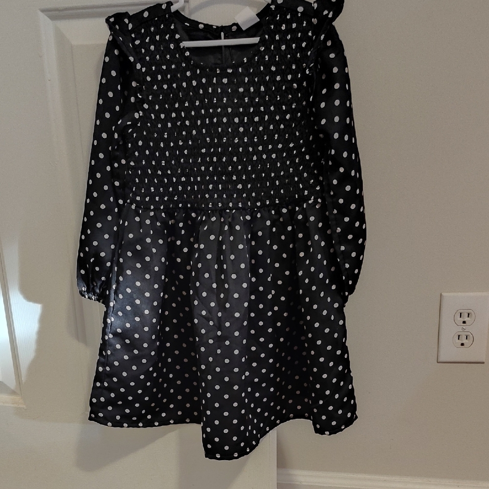 GAP Black and White Polka Dot Kids Dress